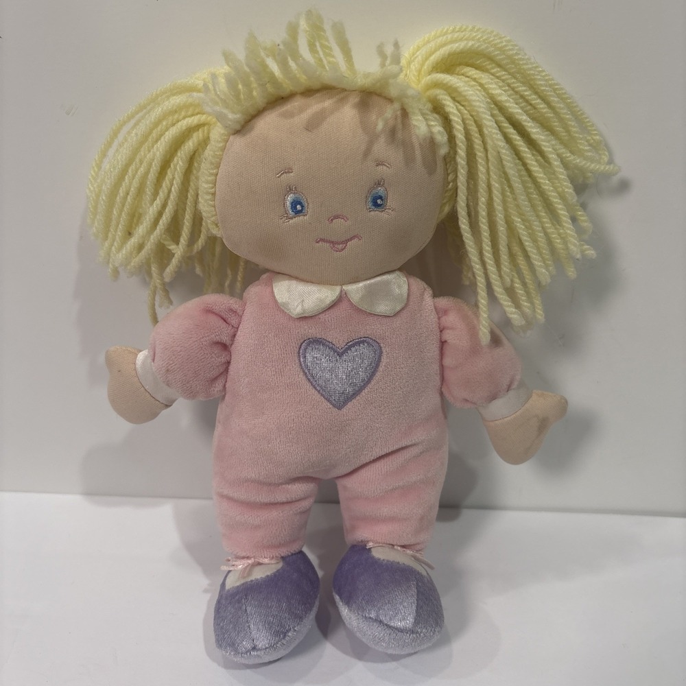 Vintage Baby Gund My Little Baby Charlotte Plush Doll Blonde Yarn Hair 58449 7"